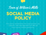 Graphic showing social media icons