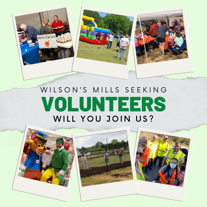 Several images of volunteers at various events and working on community projects