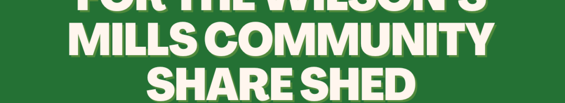 Flyer for Community Share Shed food and clothing drive