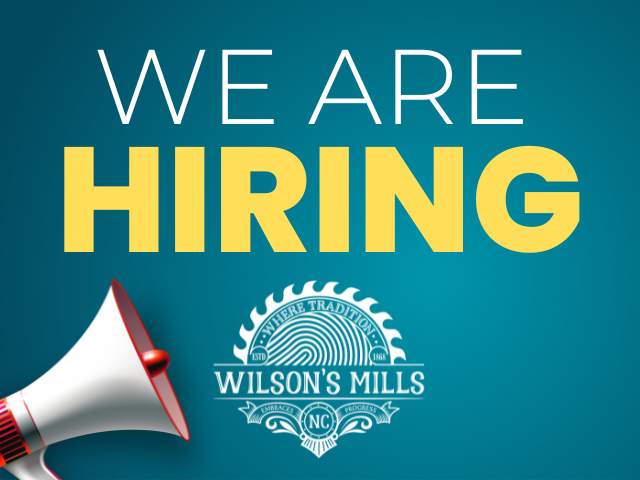 Greenish-blue banner announcing job opening